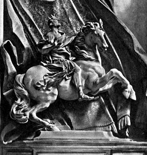 Gian Lorenzo Bernini's statue of Constantine on horseback at the Vatican.